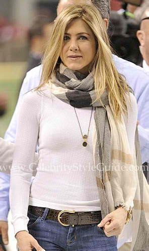 jennifer aniston burberry scarf|jennifer aniston jacket.